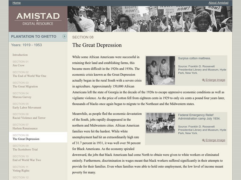 Amistad Digital Resource: The Great Depression Website Amistad Digital Resource: The Great Depression Website