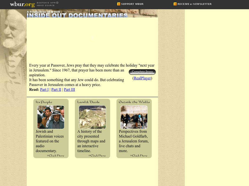 Wbur: This Year in Jerusalem Website Wbur: This Year in Jerusalem Website