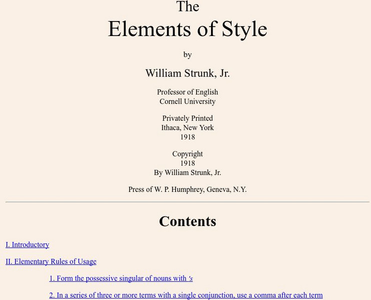 Douglas Crockford: Elements of Style Handout Douglas Crockford: Elements of Style Handout