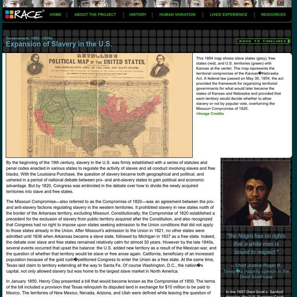 American Anthropological Association: 1800 1850s: Expansion of Slavery in the Us Handout American Anthropological Association: 1800 1850s: Expansion of Slavery in the Us Handout