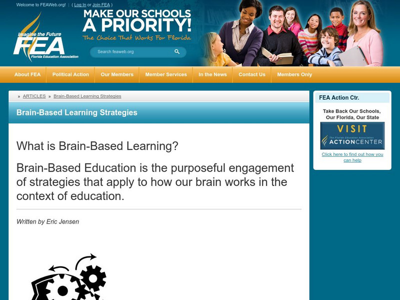 Florida Education Association: What Is Brain Based Learning? Article Florida Education Association: What Is Brain Based Learning? Article