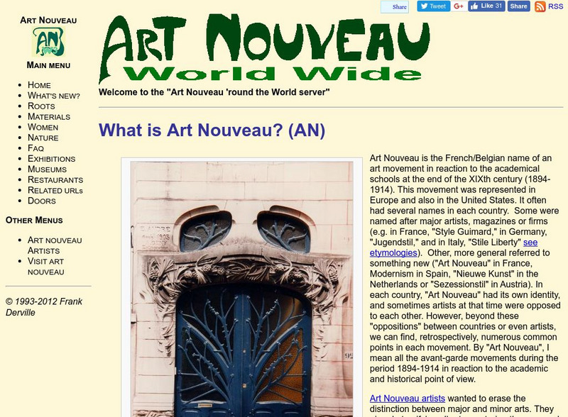 Art Nouveau World Wide Website Art Nouveau World Wide Website