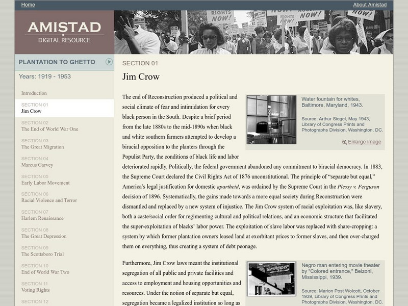 Amistad Digital Resource: Jim Crow Website Amistad Digital Resource: Jim Crow Website