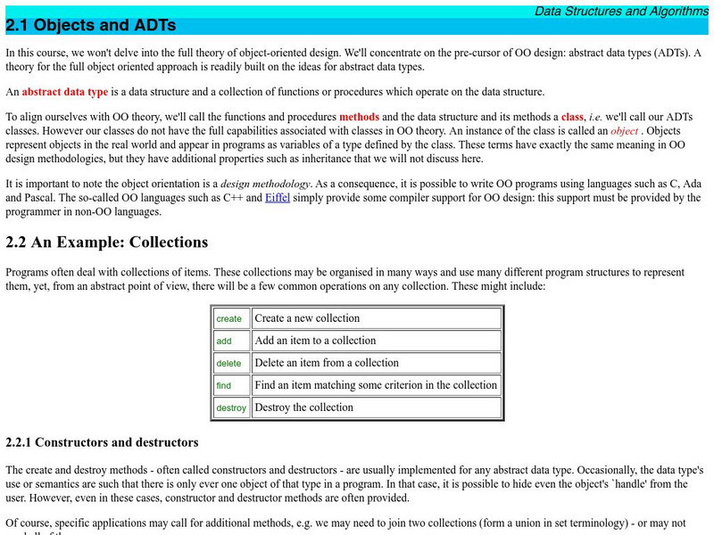 Morris: Objects and Ad Ts Website