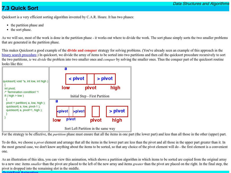 Morris: Quick Sort Activity Morris: Quick Sort Activity