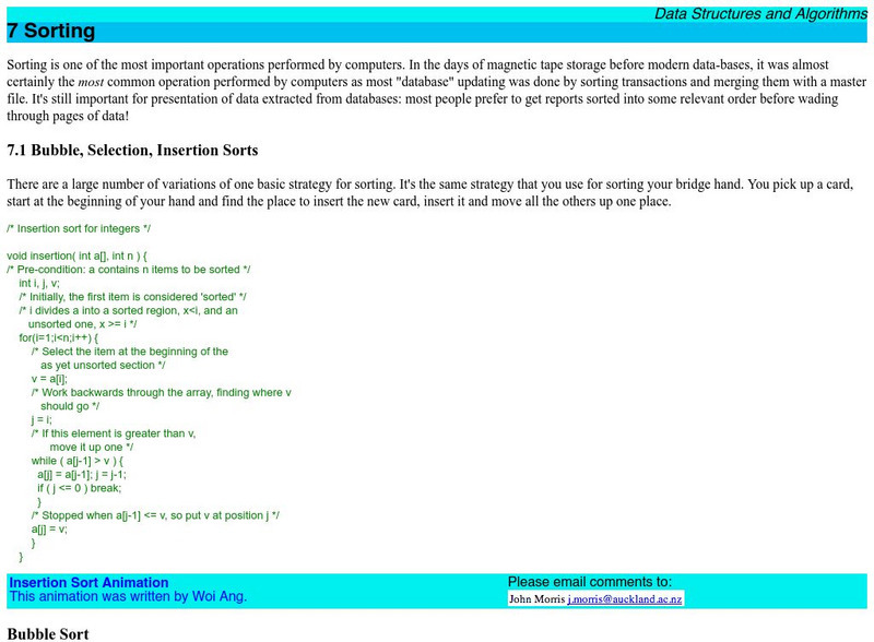Morris: Sorting Website Morris: Sorting Website