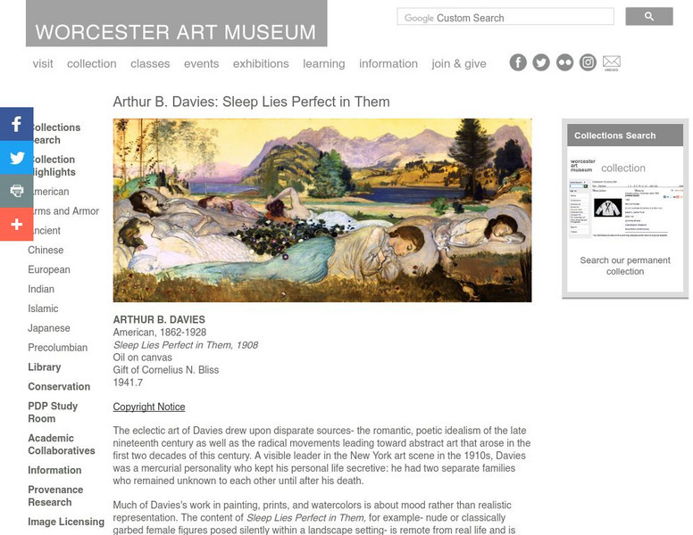 Worcester Art Museum: Sleep Lies Perfect in Them Graphic