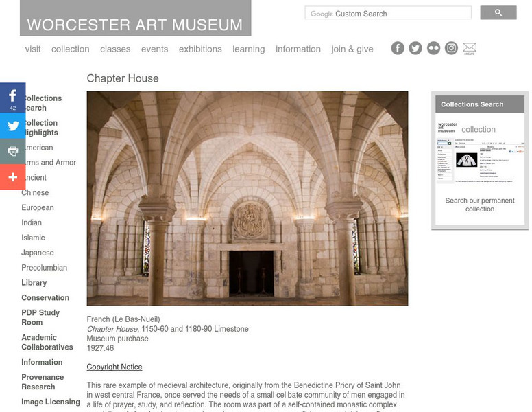 Worcester Art Museum: Chapter House Graphic