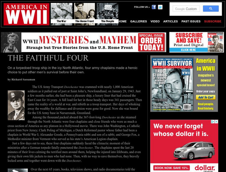 America in Wwii: Richard Sassaman: The Faithful Four Article America in Wwii: Richard Sassaman: The Faithful Four Article