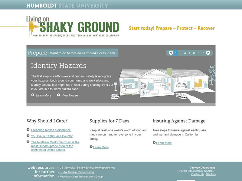 Humboldt State University: Living on Shaky Ground: How to Survive Earthquakes Website Humboldt State University: Living on Shaky Ground: How to Survive Earthquakes Website