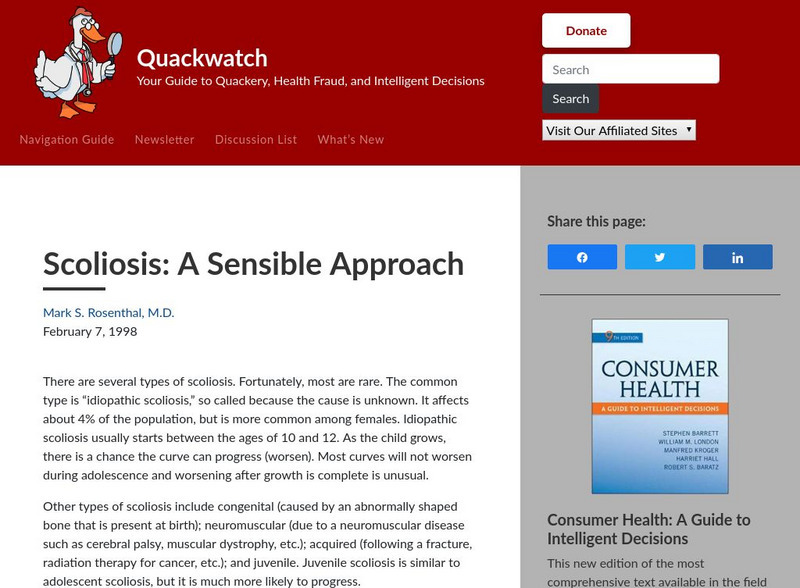 Quackwatch: Scoliosis Article