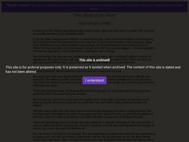 Virginia Commonwealth University: "The Story of an Hour" eBook Virginia Commonwealth University: "The Story of an Hour" eBook