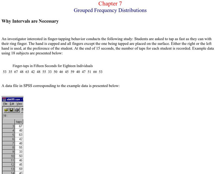 Missouri State Univ.: Introductory Statistics: Grouped Frequency Distributions eBook Missouri State Univ.: Introductory Statistics: Grouped Frequency Distributions eBook