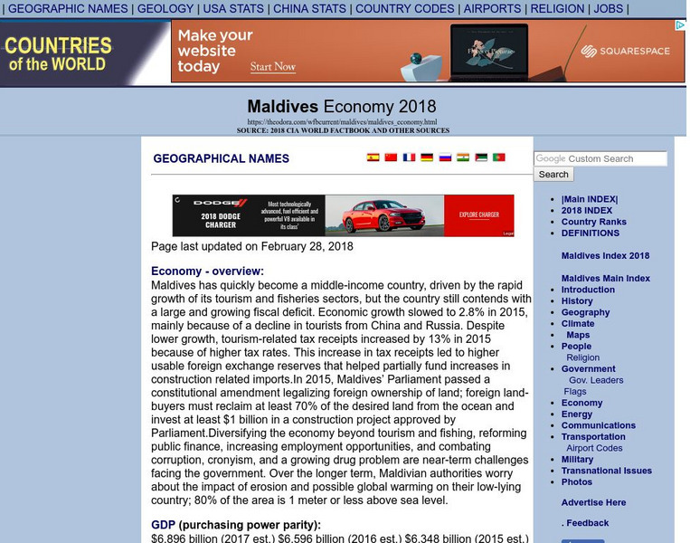 Theodora: Maldives: Economy 2017 Website Theodora: Maldives: Economy 2017 Website