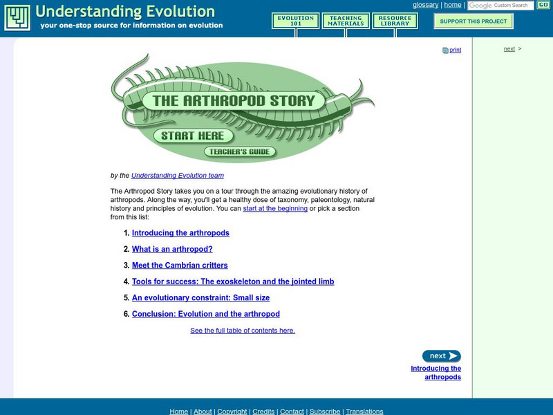 University of California Museum of Paleontology: The Arthropod Story Activity University of California Museum of Paleontology: The Arthropod Story Activity