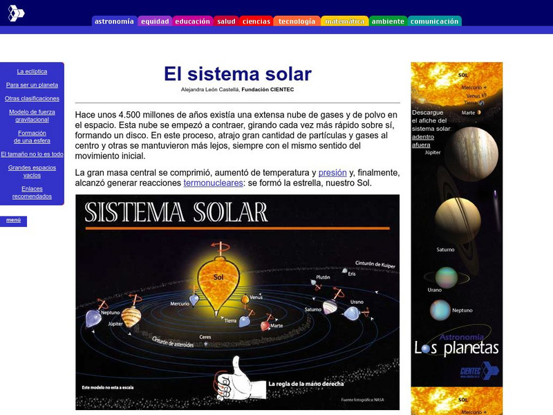 Cientec: El Sistema Solar Graphic Cientec: El Sistema Solar Graphic