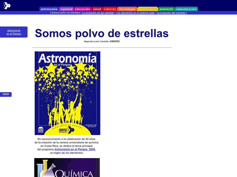 Cientec: Somos Polvo De Estrellas Activity Cientec: Somos Polvo De Estrellas Activity