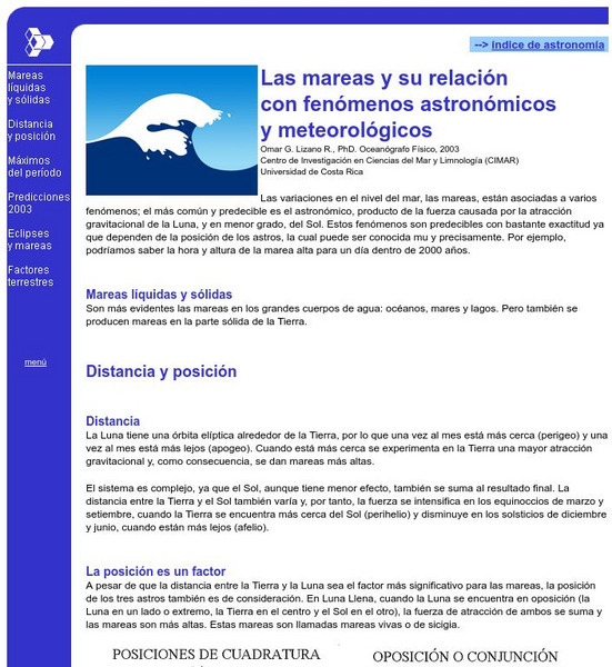 Cientec: Las Mareas Y Su Relacion Con Fenomenos Astronomicos Y Meteorologicos Handout Cientec: Las Mareas Y Su Relacion Con Fenomenos Astronomicos Y Meteorologicos Handout