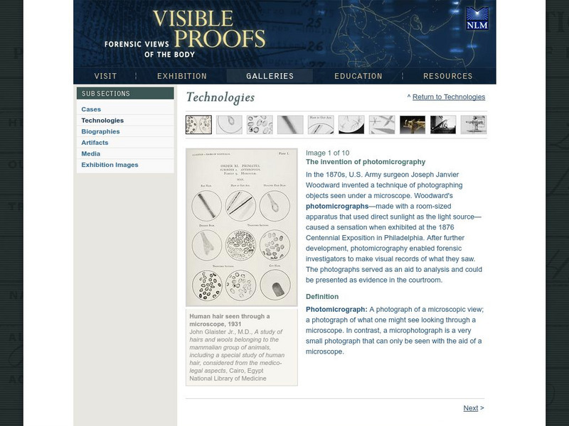 National Library of Medicine: The Invention of Photomicrography Unit Plan National Library of Medicine: The Invention of Photomicrography Unit Plan