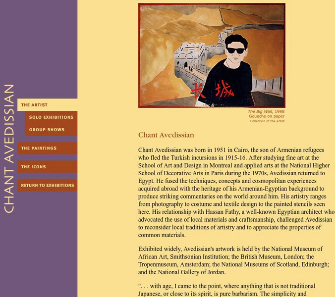 Chant Avedissian: A Contemporary Artist of Egypt Website Chant Avedissian: A Contemporary Artist of Egypt Website