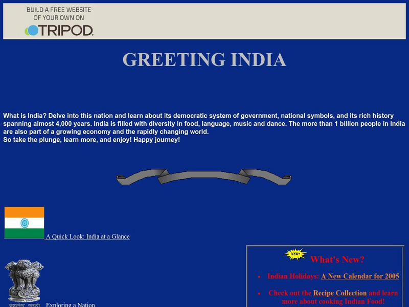 Tripod: Greeting India Website