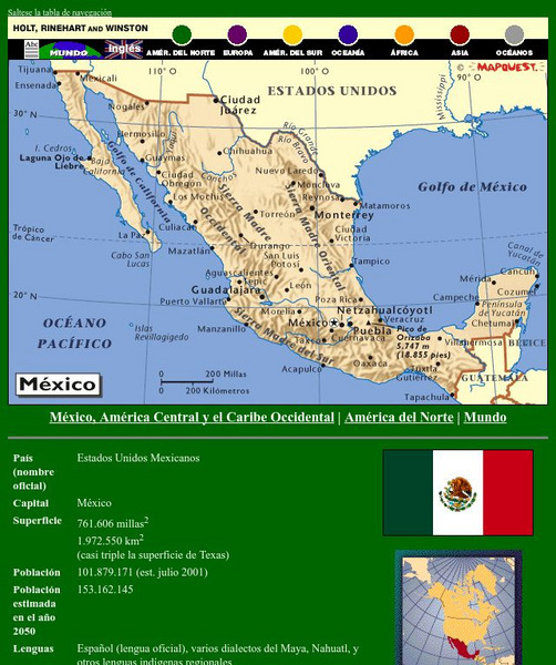 Holt, Rinehart and Winston: America Del Norte: Mexico Graphic Holt, Rinehart and Winston: America Del Norte: Mexico Graphic