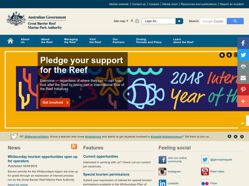 Great Barrier Reef Marine Park Authority: Great Barrier Reef Marine Park Website Great Barrier Reef Marine Park Authority: Great Barrier Reef Marine Park Website