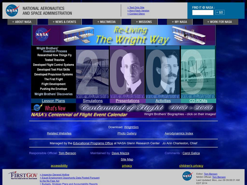 Nasa: Re Living the Wright Way Unit Plan