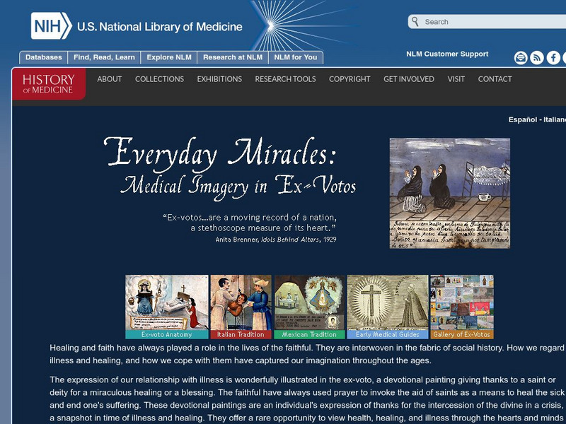 National Library of Medicine: Everyday Miracles Medical Imagery in Ex Votos Website National Library of Medicine: Everyday Miracles Medical Imagery in Ex Votos Website