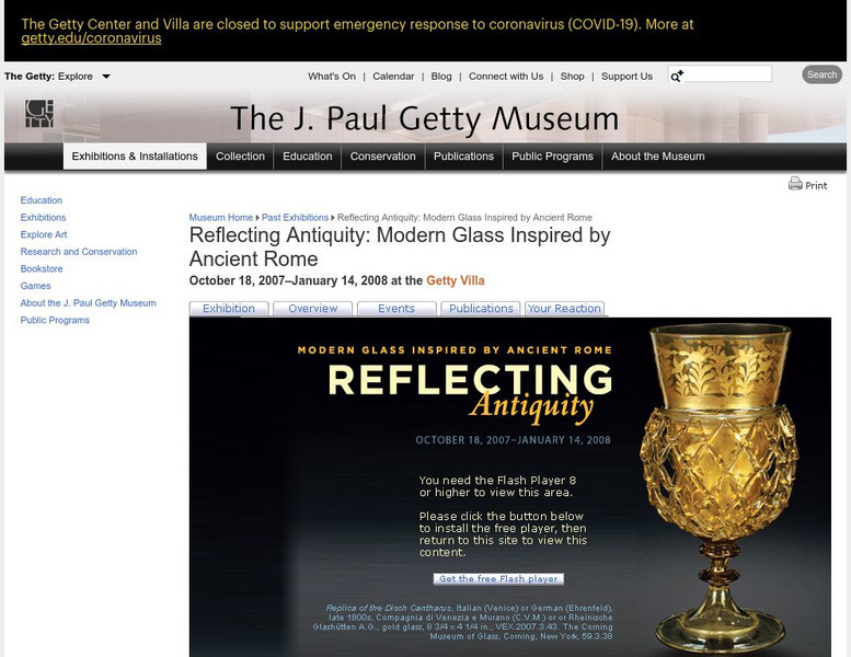 J. Paul Getty Museum: Reflecting Antiquity Website J. Paul Getty Museum: Reflecting Antiquity Website