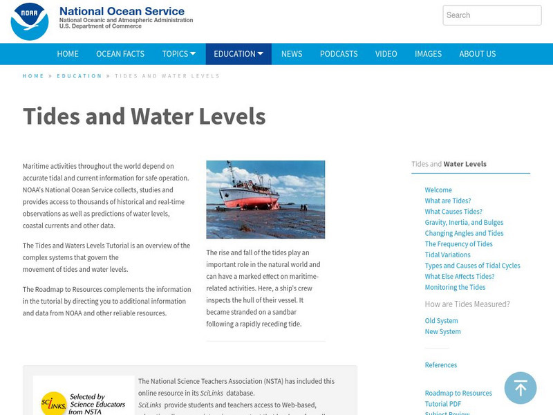 Noaa: National Ocean Service: Education: Tides and Water Levels Unit Plan