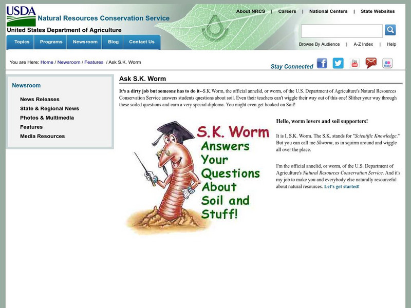 Natural Resources Conservation Service: Sk Worm: Ask the Answer Worm Handout Natural Resources Conservation Service: Sk Worm: Ask the Answer Worm Handout