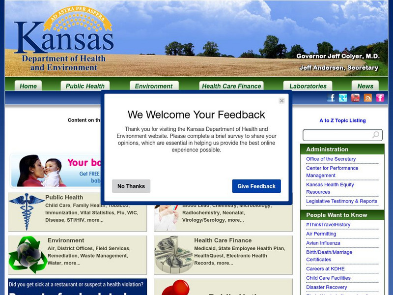 Kansas Department of Health & Environment Website Kansas Department of Health & Environment Website