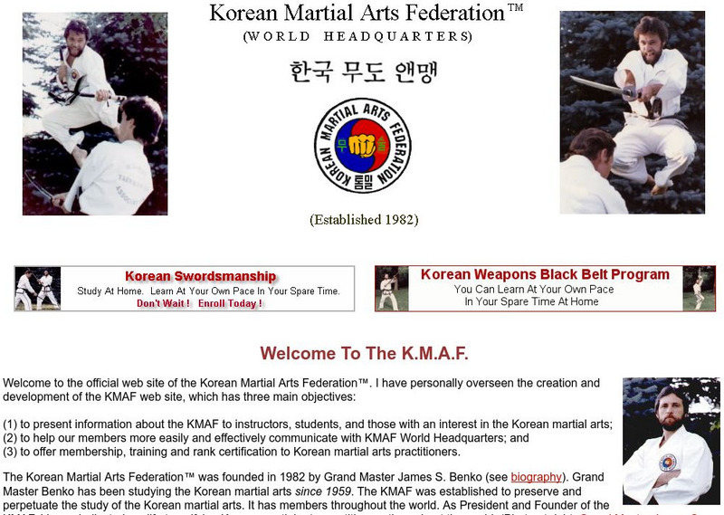 Korean Martial Arts Federation Website