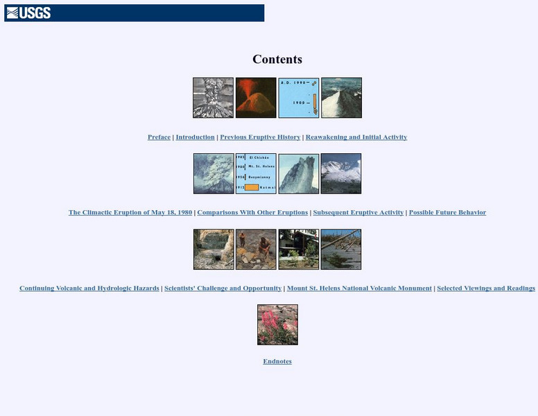 Us Geological Survey: Mt. Saint Helen Handout Us Geological Survey: Mt. Saint Helen Handout