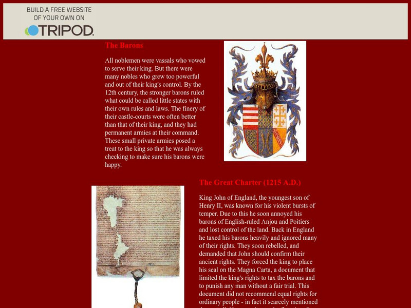 The Middle Ages: Barons Website