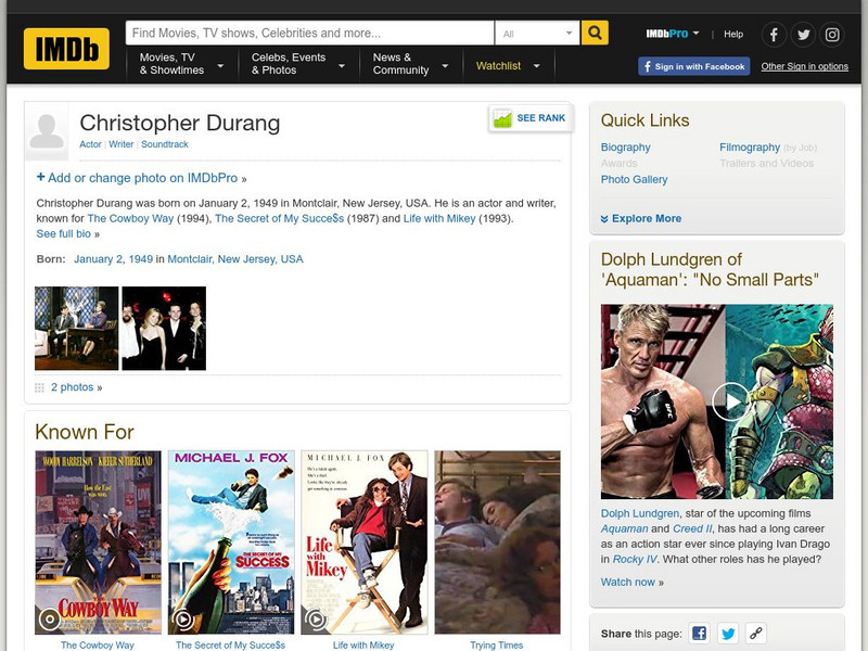 Im Db: Christopher Durang Website Im Db: Christopher Durang Website