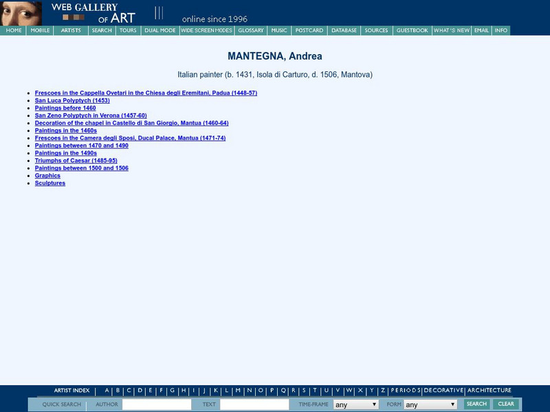 Web Gallery of Art: Andrea Mantegna Graphic Web Gallery of Art: Andrea Mantegna Graphic