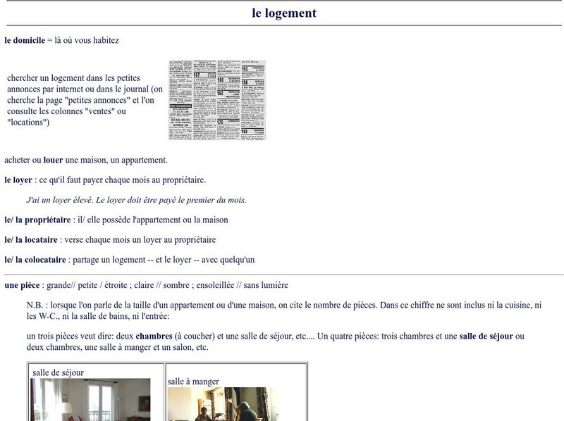 Le Logement: Apartment Housing Activity