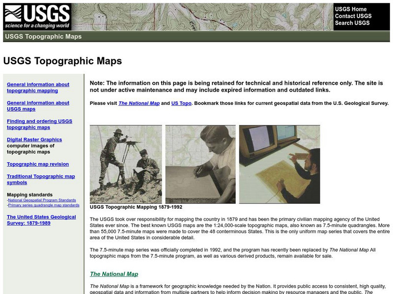 United States Geological Survey: Topographic Maps Website United States Geological Survey: Topographic Maps Website