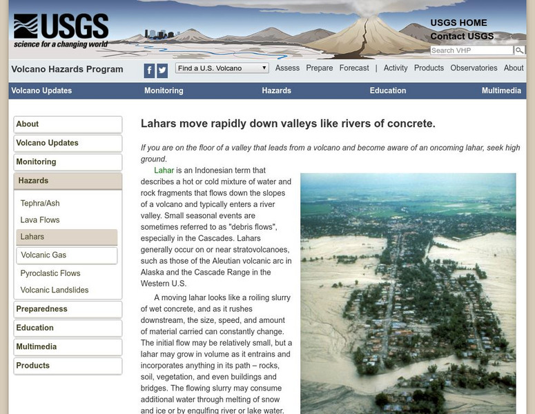 Usgs: Volcano Landslides and Their Effects Handout Usgs: Volcano Landslides and Their Effects Handout