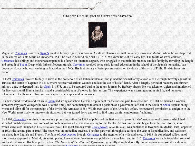 Mel: Miguel De Cervantes Saavedra the Playwright Website Mel: Miguel De Cervantes Saavedra the Playwright Website