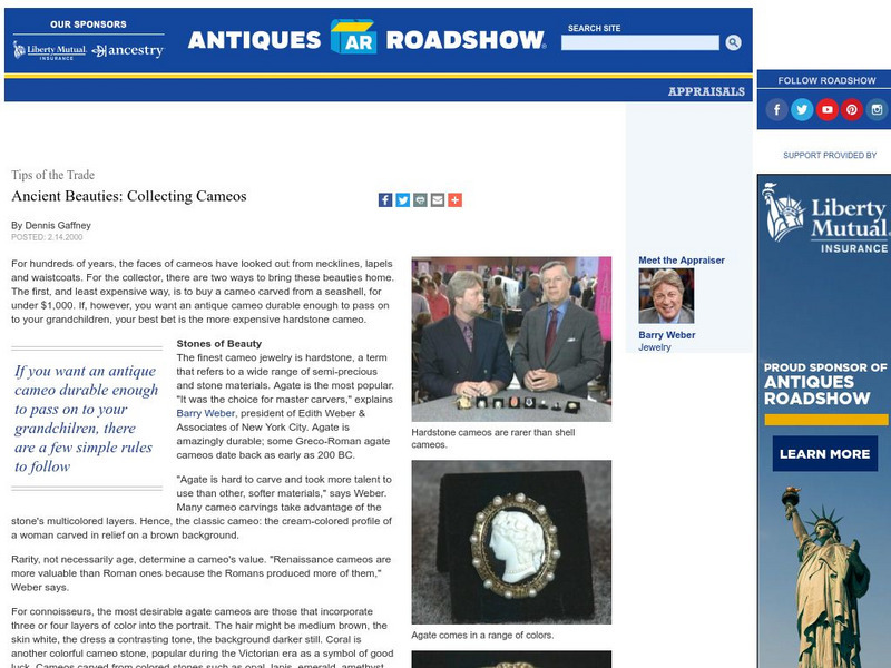 Pbs: Antiques Roadshow: Ancient Beauties: Collecting Cameos Article Pbs: Antiques Roadshow: Ancient Beauties: Collecting Cameos Article