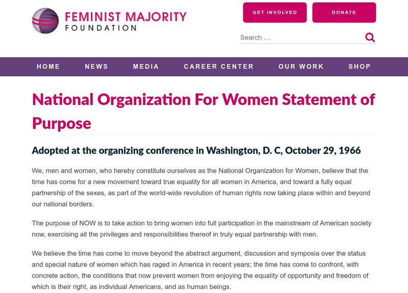 Early Documents: Now Statement of Purpose Primary Early Documents: Now Statement of Purpose Primary