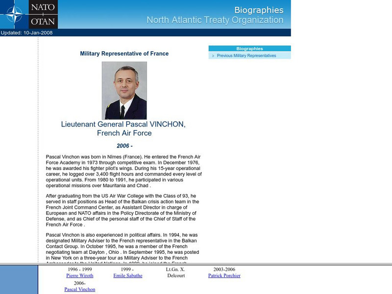 Nato: Military Representative of France Handout Nato: Military Representative of France Handout