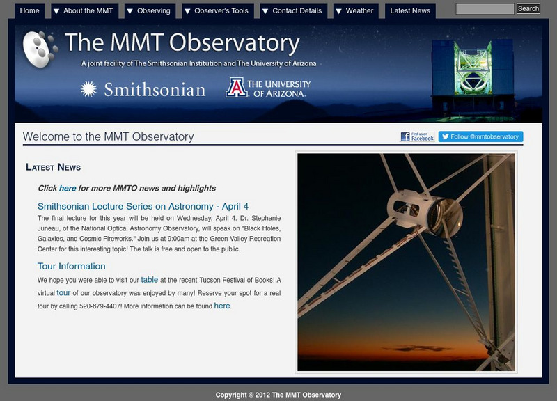 Mmt Observatory Website