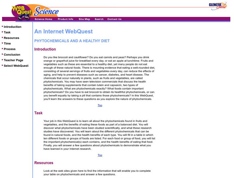 Glencoe Science: Web Quest Activity Glencoe Science: Web Quest Activity