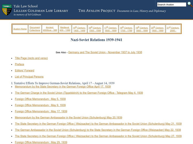 Nazi Soviet Relations 1939 to 1941 Primary Nazi Soviet Relations 1939 to 1941 Primary