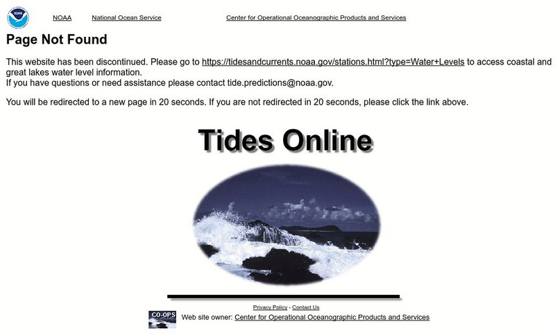 Noaa: National Ocean Service: Tides Online Website