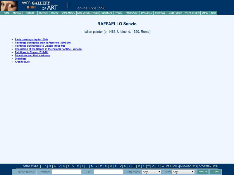 Web Gallery of Art: Raffaelo Sanzio (Raphael) Handout